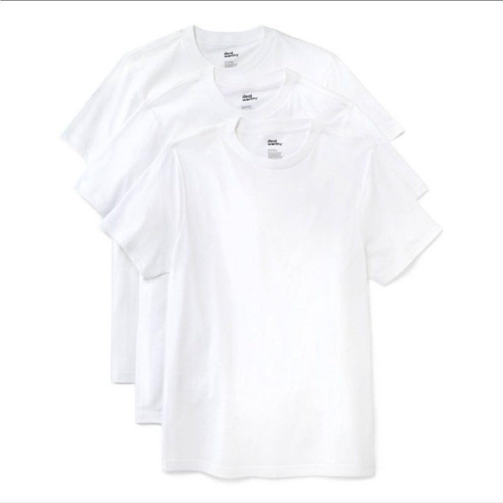 Men's Crewneck T-Shirt 3pk - Dealworthy™ White S